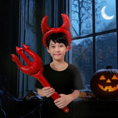 🎃萬聖派對｜鋁箔惡魔髮箍氣球組