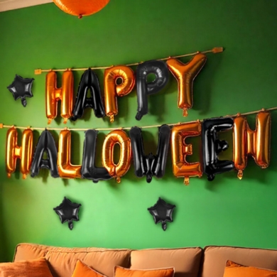 🎃萬聖派對｜萬聖字母鋁箔氣球組