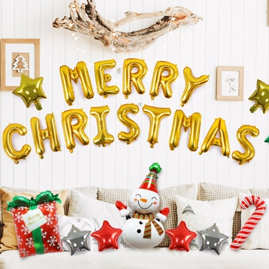 🌲聖誕快樂｜耶誕佈置-耶誕鋁箔氣球組合包