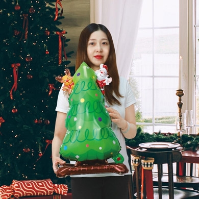 🌲聖誕快樂｜耶誕樹立體鋁箔氣球