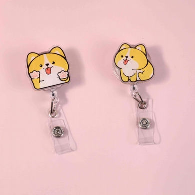 🚌事務用品⭐柯基造型伸縮識別夾